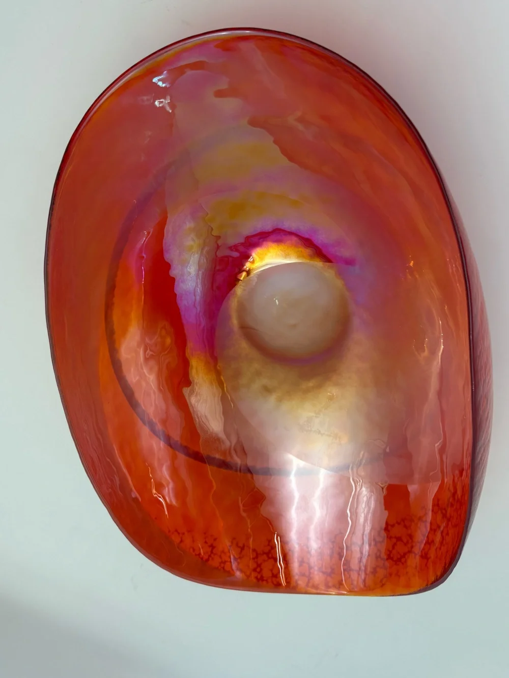 Large Murano Glass Sunset Bowl Crate & Barrel - Made in Italy